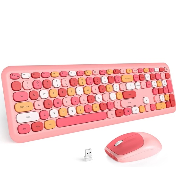 Cute pinky full-size keyboard and mouse set - Picture 4 of 4
